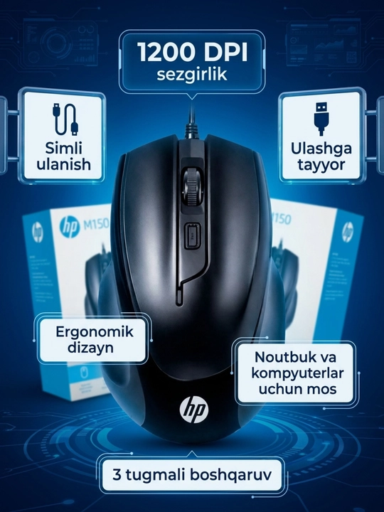 HP simli o‘yin sichqonchasi M160, M150