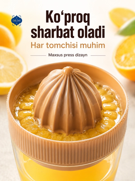 Sitrus sharbat chiqargich, qo‘l sharbat siquvchi, apelsin siqgich, limon siqgich