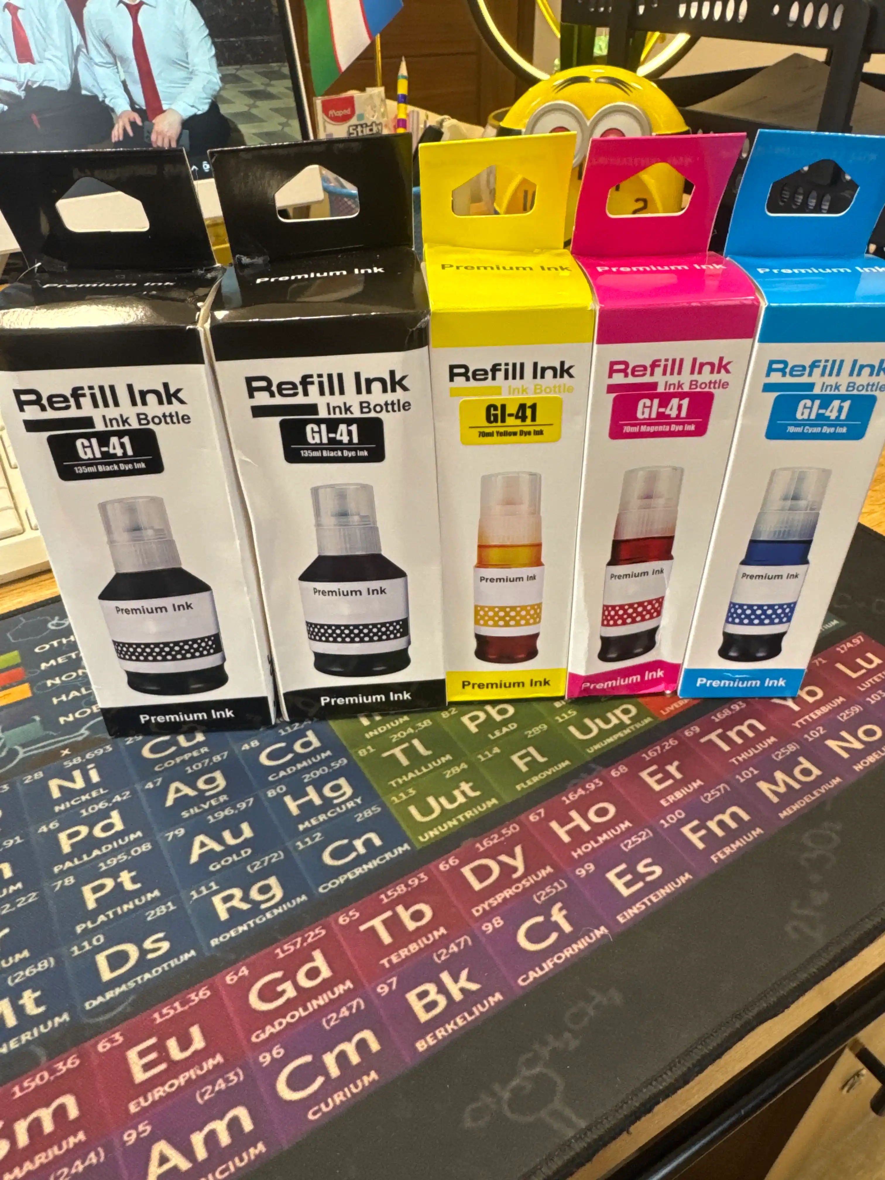 Чернила Canon GI-41 для G1420, G2420, G3420, 3430, G3460, 4 цвета + 1 черный в подарок