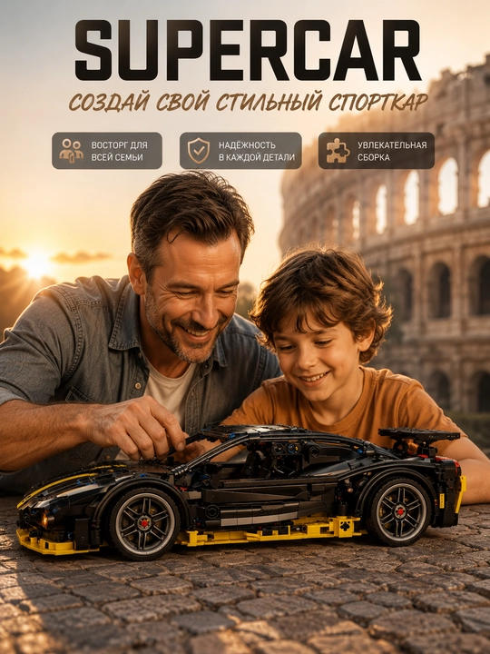 Конструктор Lamborghini Sian, Technic спорткар, 1280 деталей