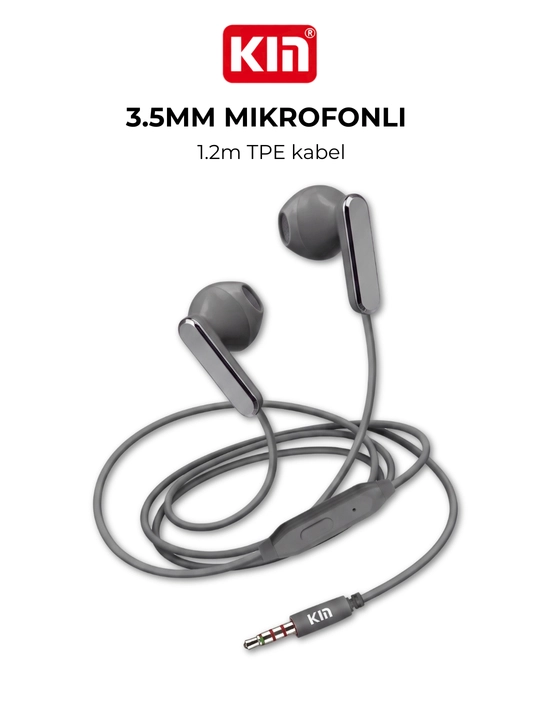 Наушники проводные KIN K819 3.5мм с микрофоном 32 Ом для телефона, 4 цвета - 