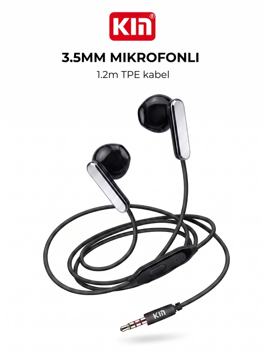 Наушники проводные KIN K819 3.5мм с микрофоном 32 Ом для телефона, 4 цвета - 