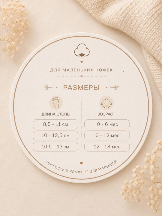 Носочки Jijino для новорожденных, 3 пары в комплекте