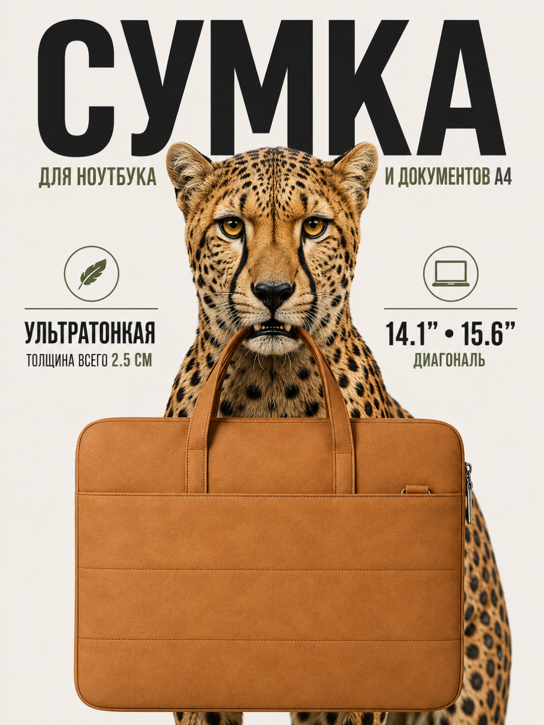 Сумка для Macbook и ноутбука, 14,1″ и 15,6″ - 