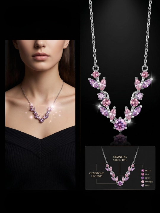 Ayollar zanjiri - oqqush shaklidagi marjon, SWAROVSKI kristallari bilan bezatilgan