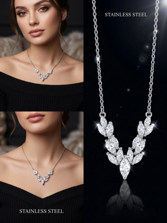 Ayollar zanjiri - oqqush shaklidagi marjon, SWAROVSKI kristallari bilan bezatilgan