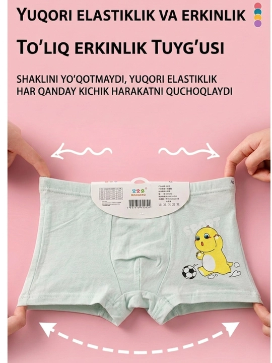 O'g'il va qiz bolalar trusiklari to'plami, 4 dona komplektda