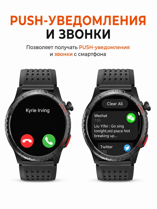 Смарт-часы AMOLED 1.43" GPS IP67, 300 мА·ч