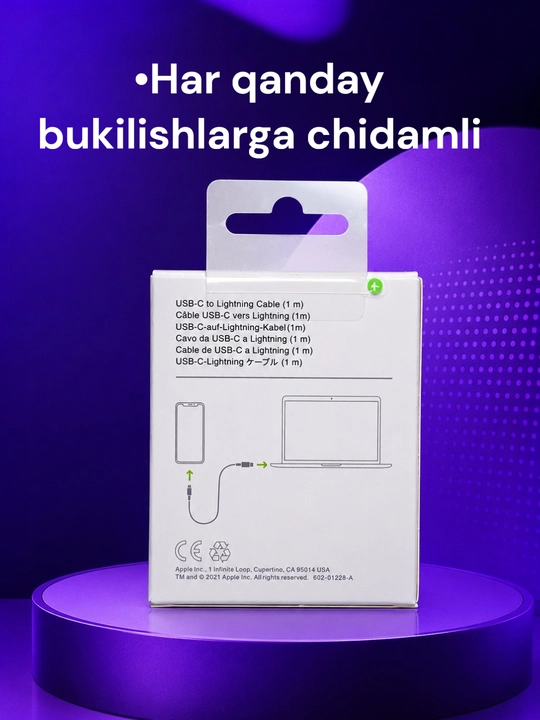 Iphone uchun lightning kabel Type-c/Lightning Ayfone X,11`,12,13,14,pro max uchun kabel