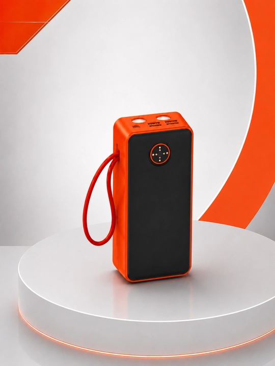 LC-2 Solar Power Bank 50000mAh, с LED фонариком и встроенными кабелями для быстрой зарядки