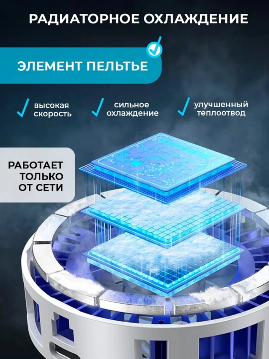 Магнитный кулер для телефона игровой с напальчниками