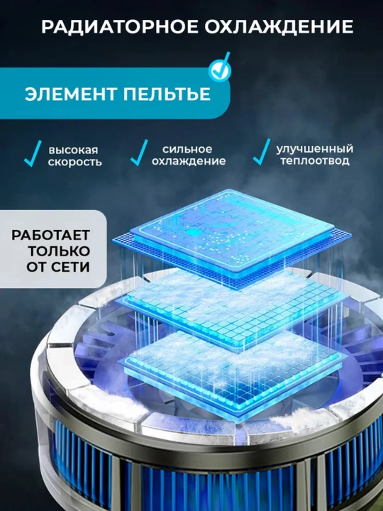 Магнитный кулер для телефона игровой с напальчниками