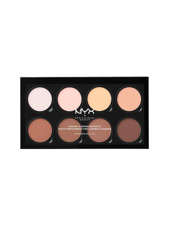 NYX Highlight & Contour Pro Palette kontur+highlight 8 rang refillable - 