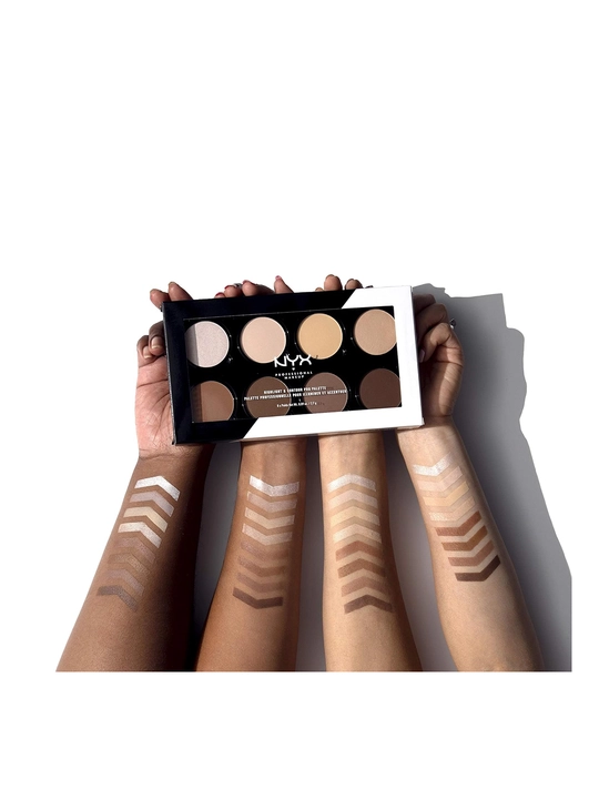 NYX Highlight & Contour Pro Palette kontur+highlight 8 rang refillable
