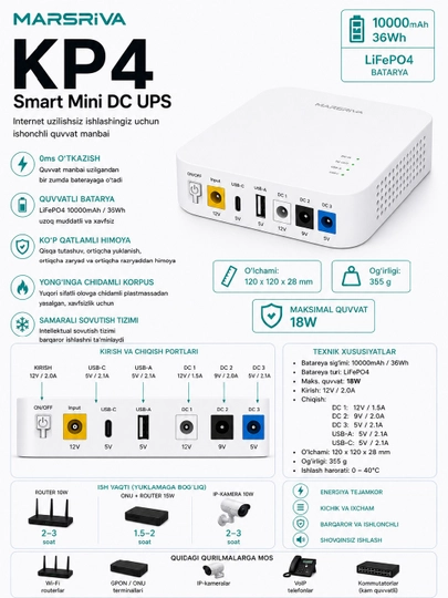 Мини ИБП MARSRIVA KP4 - 