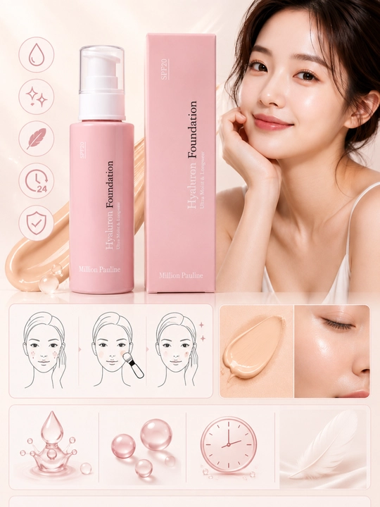 Million Pauline Hyaluron Foundation SPF20 – Увлажняющий тональный крем