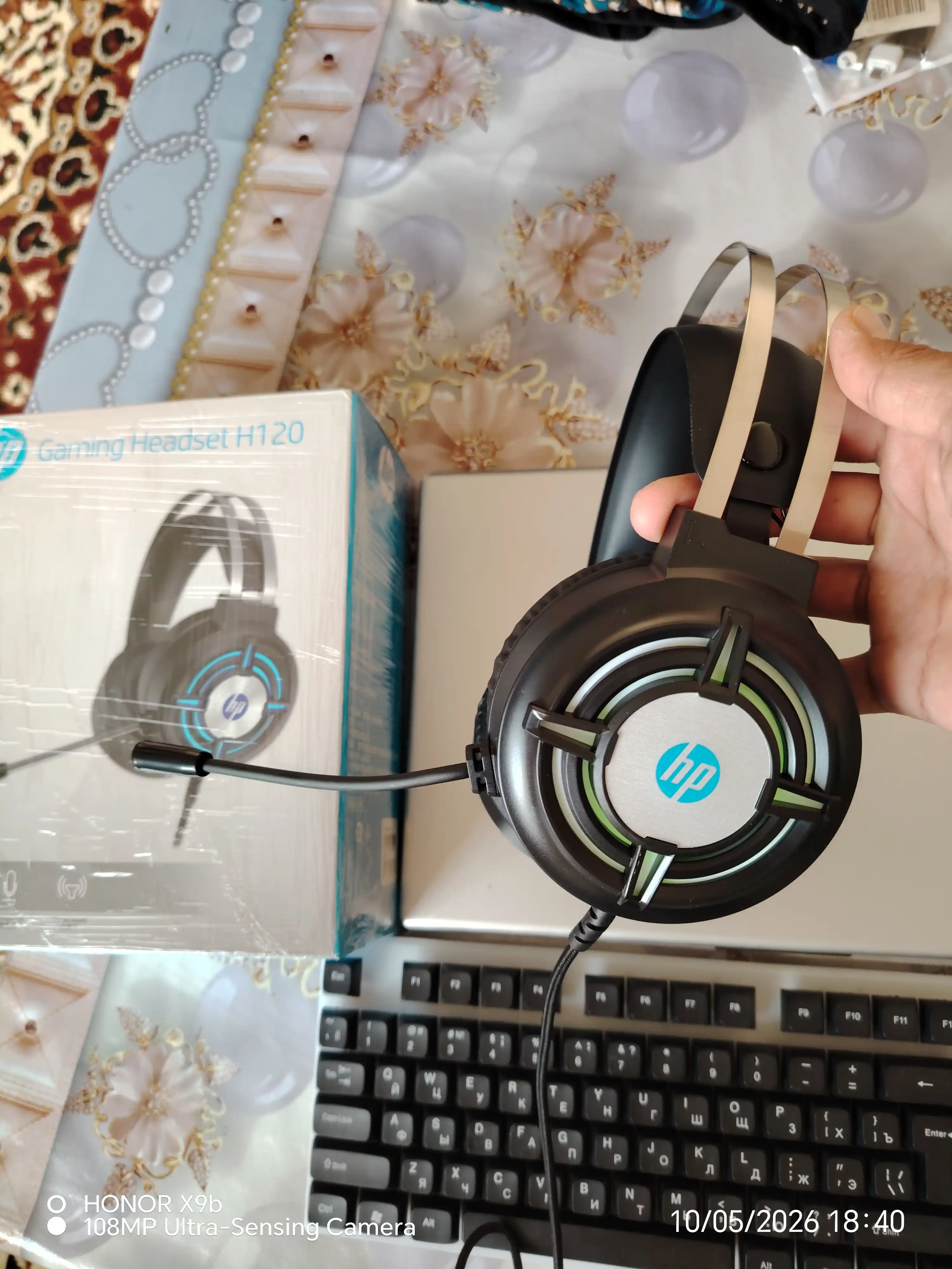 HP H120 o'yin quloqchinlari, geymer quloqchinlari, naushnik garnituralari