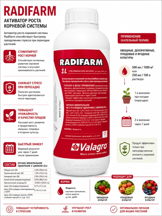 RADIFARM — стимулятор роста корневой системы - 