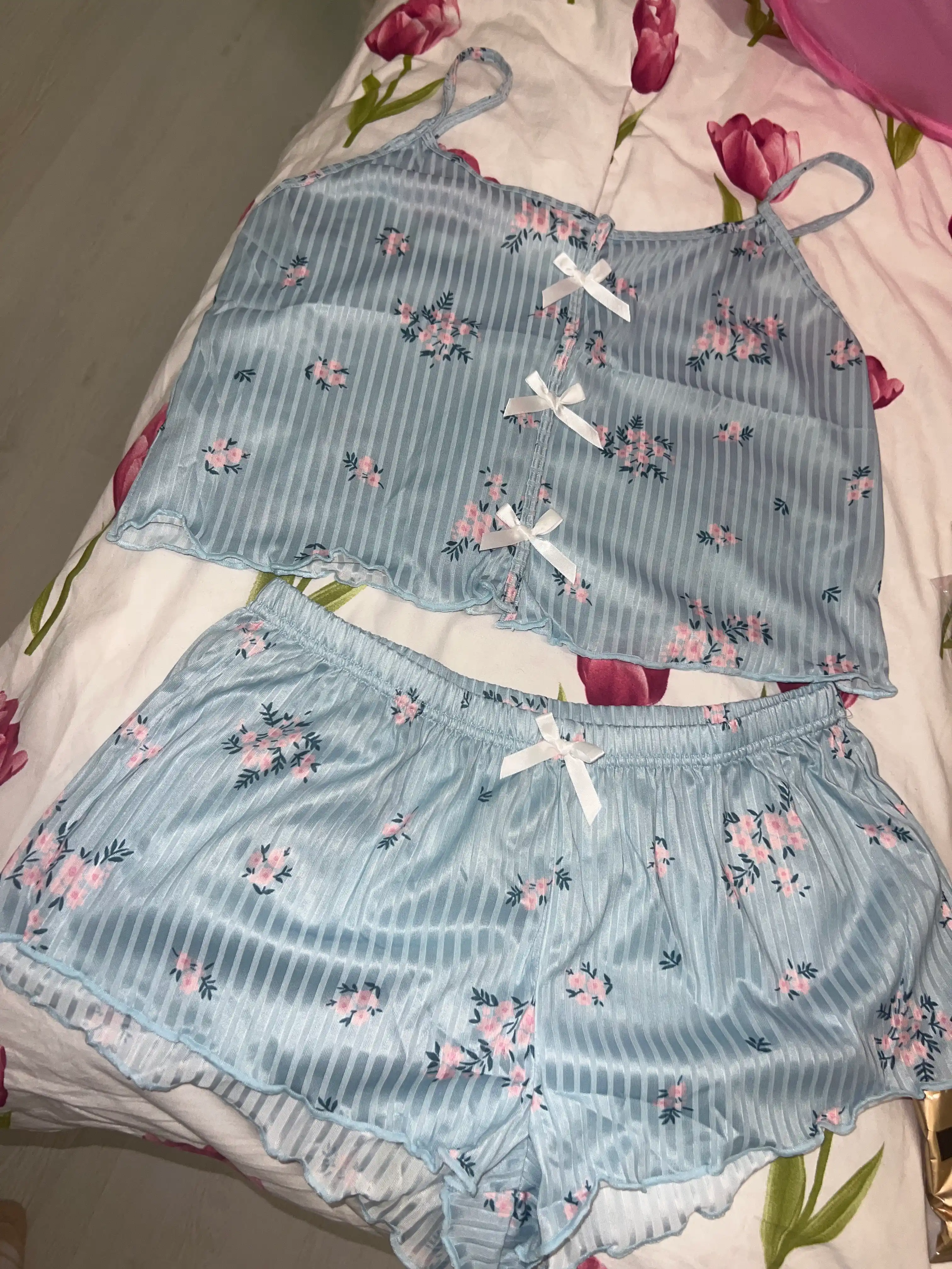 Ayollar pijamasi, shortik va top, ayollar va qizlar uchun uy kiyimi