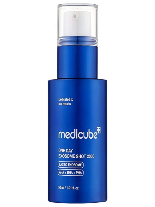 Medicube One Day Exosome Shot 2000 — сыворотка с экзосомами и спикулами, для сужения пор - 
