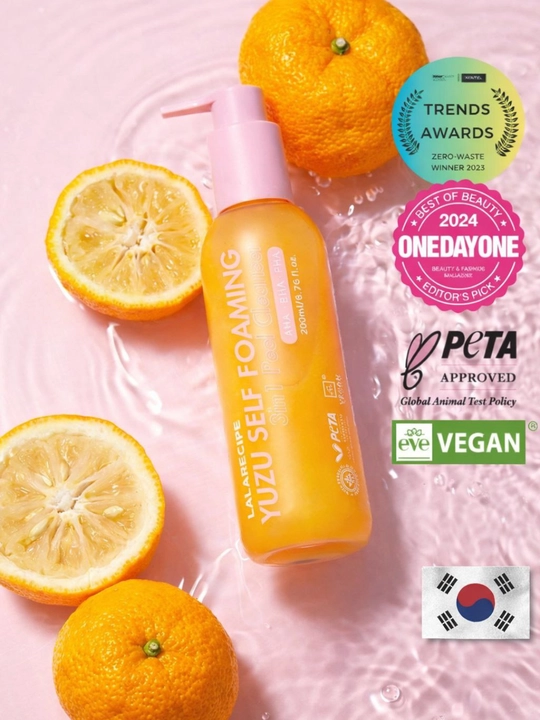 Пенка для лица - LALARECIPE yuzu self foaming 3 в 1 cleanser - 