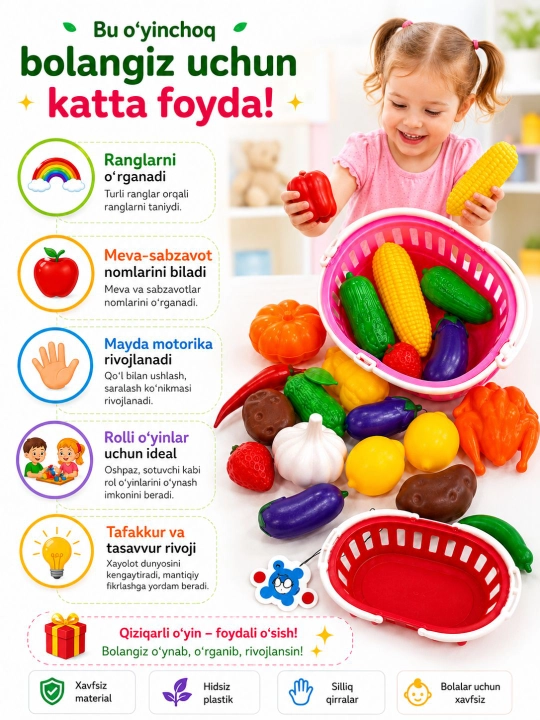 Meva savat bolalar uchun o'yinchoq