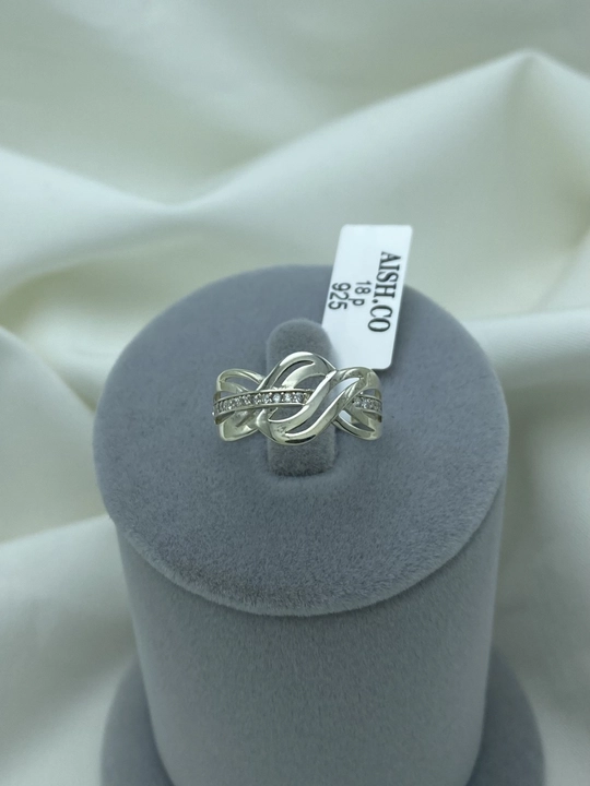 AISH.CO Серебряное кольцо 925 пробы с фианитами
