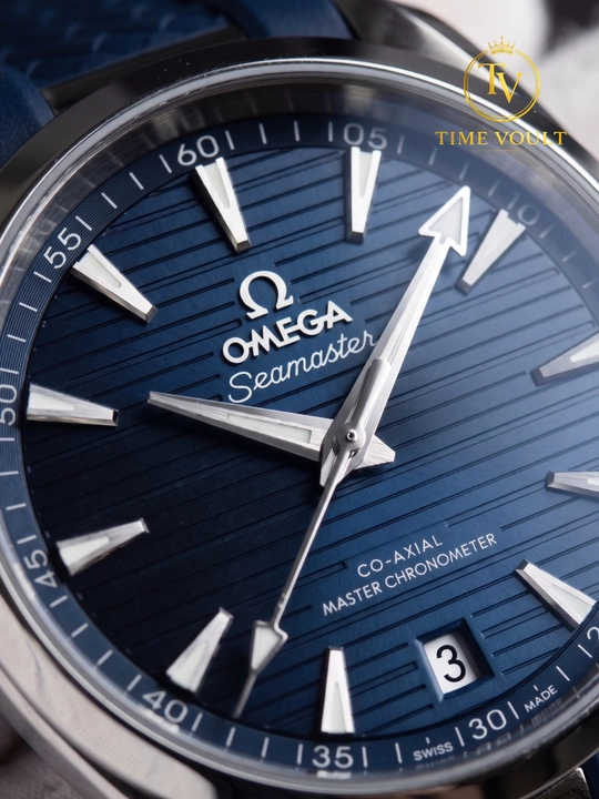 Omega Aqua Terra Automatic механические часы с автоподзаводом, каучуковый ремешок