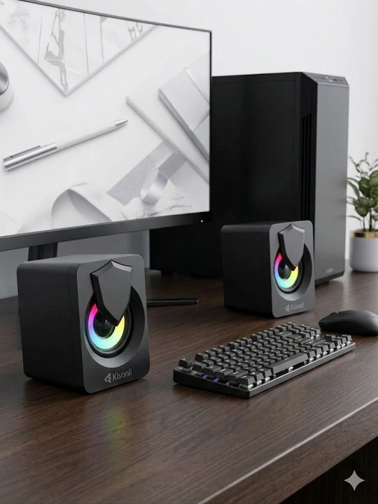 Мини колонки Kisonli – USB 2.0 стерео динамики для компьютера и ноутбука