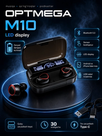 Беспроводные Bluetooth наушники APods Рro, pods 3, pro 5, max, M10, AIR 31 - 