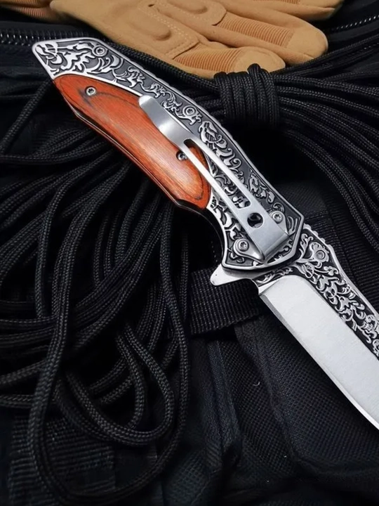 Buklanadigan universal pichoq, zanglamaydigan po'lat, ixcham, pichoq-spinner sayyohlik