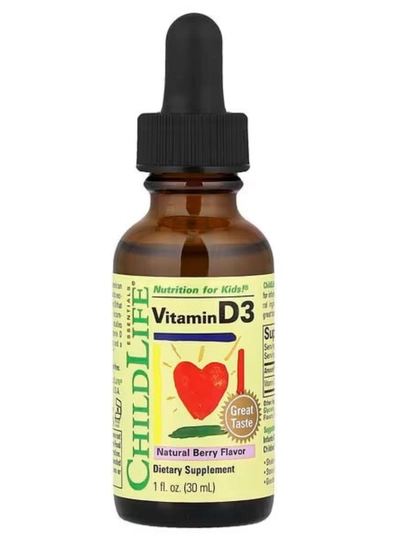 Biologik faol qo‘shimcha ChildLife Vitamin D3, 400 IU, 30 ml, tomchi