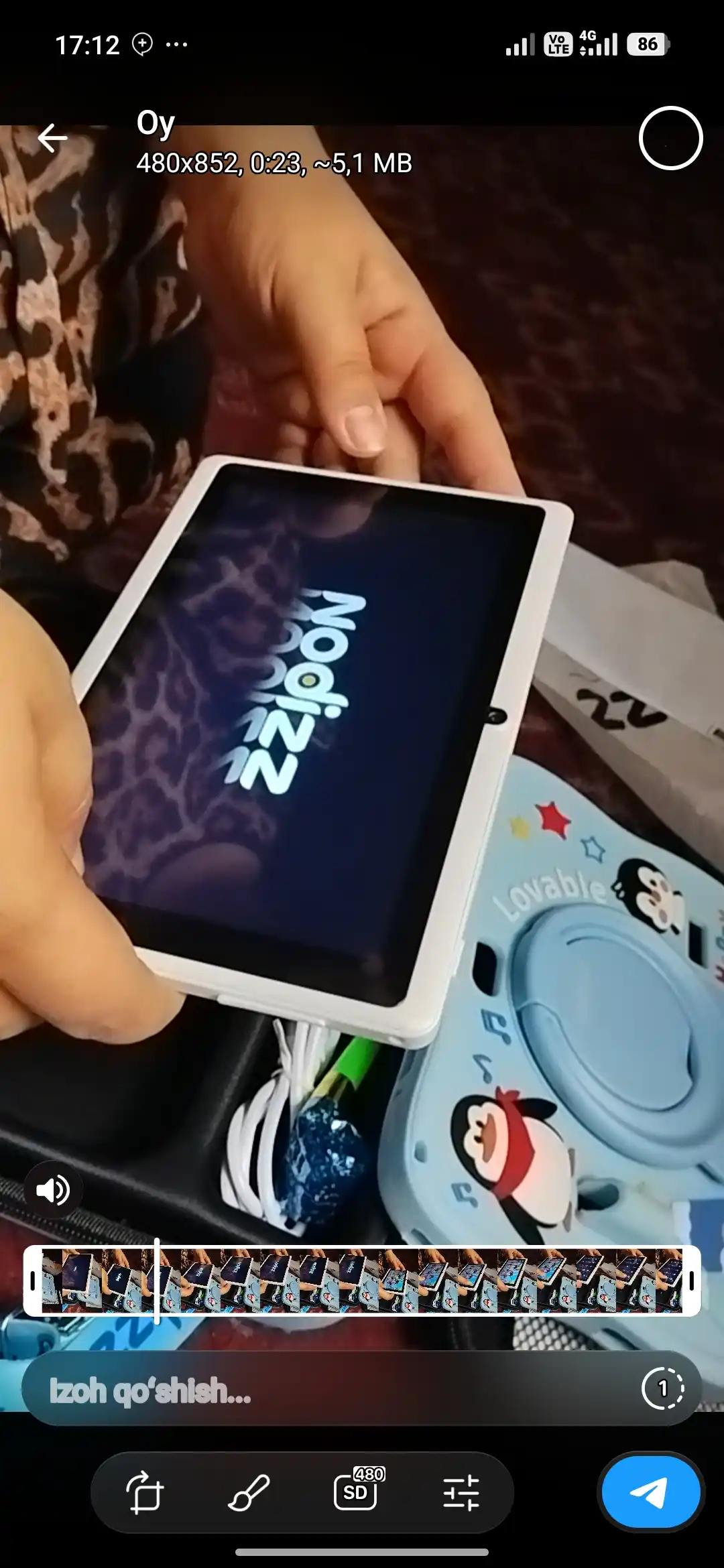 Bolalar plansheti —128Gb xotira, Android 15 Pad712, C1000 CHico
