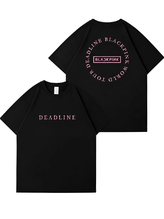K-pop BLACKPINK printli uniseks futbolka - 