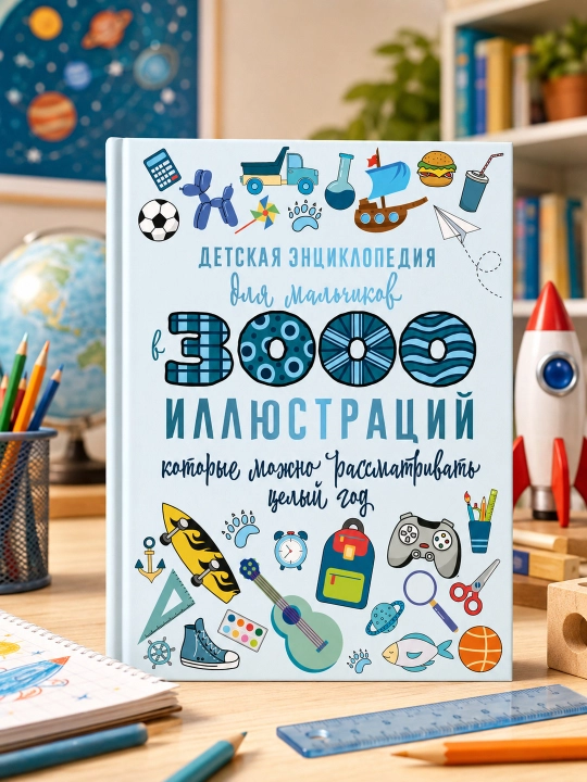 Bolalar ensiklopediyasi o'g'il bolalar uchun 3000 ta rasmdan iborat