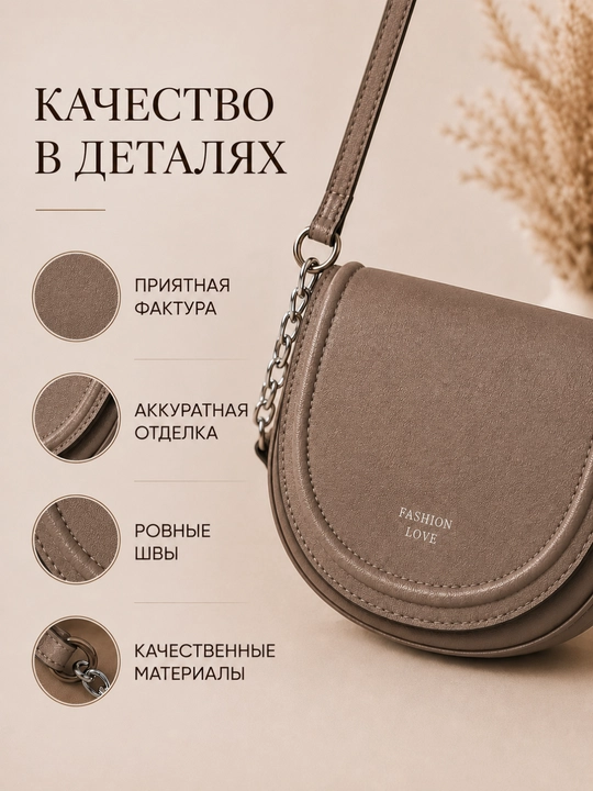 Сумка женская кросс-боди с 2 ремешками, эко кожа, стильная, компактная, повседневная
