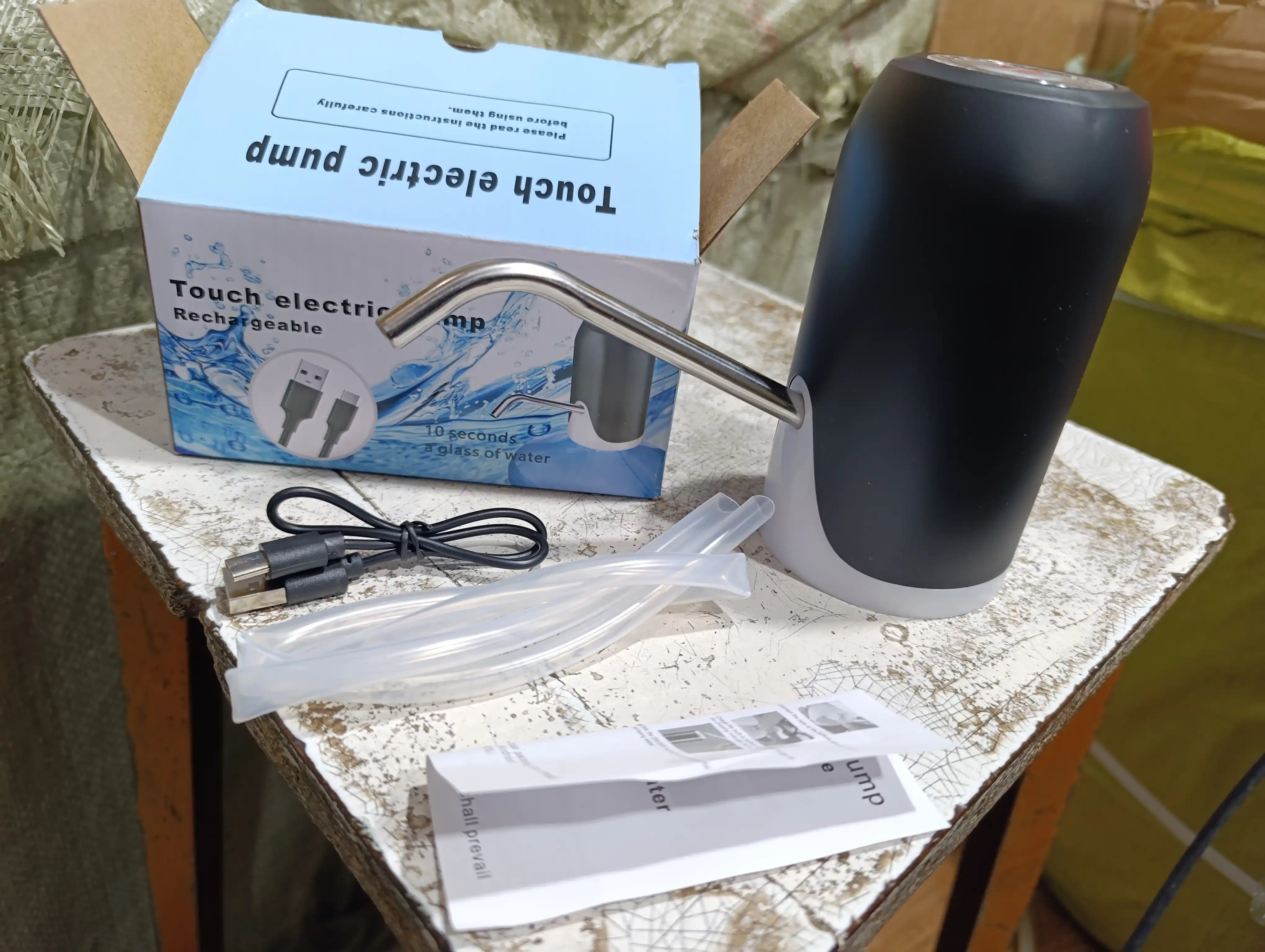 Avtomatik suv nasosi (pompa) – USB orqali zaryadlanad