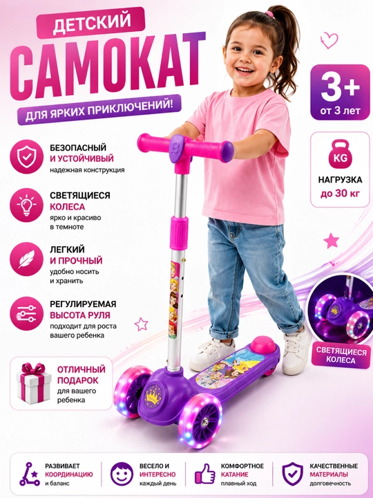 Bolalar uchun musiqali samokat - 