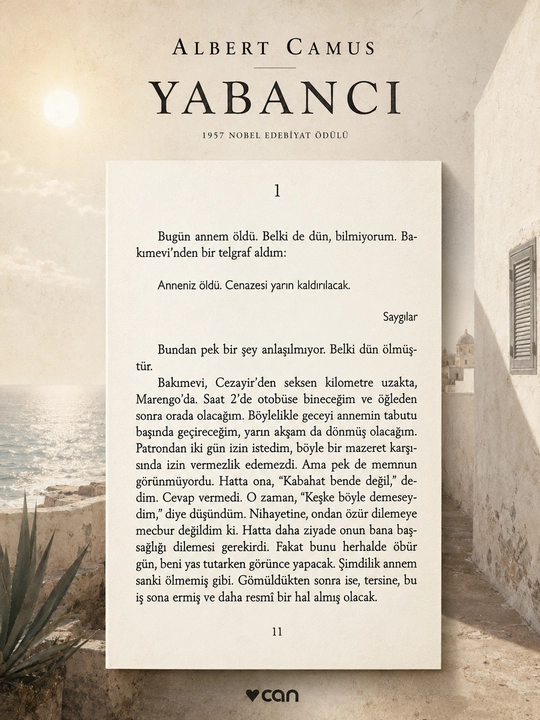 Yabancı-Albert Kamyuning "Begona" asari turk tilida
