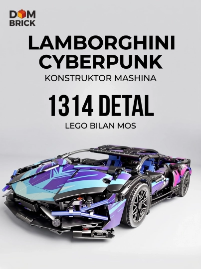 Конструктор машины DOM BRICKS спортивные автомобили и джипы полностью совместимы с Лего — УХТЫШКА-LEGMASH-СИНИЙ