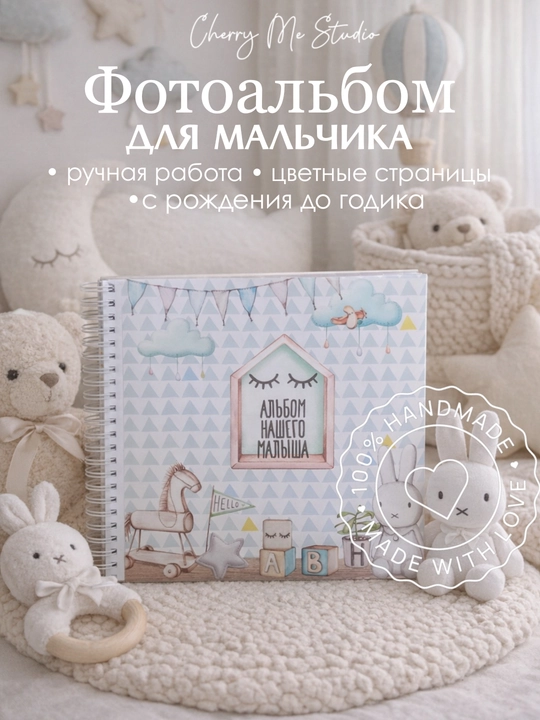 Фотоальбом для мальчика с рождения до годика - 