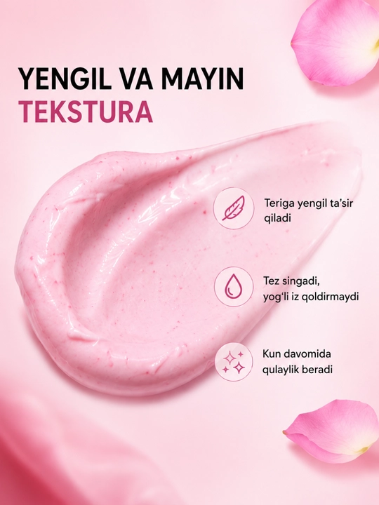 Pink Passion tana uchun kram parfyumeriyali krem, namlantiruvchi va yumshatuvchi, 190 ml