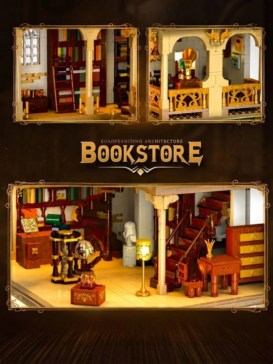 Katta Jiestar konstruktori Titanic Central Perk vokzal kitob do‘kon shahar binolari