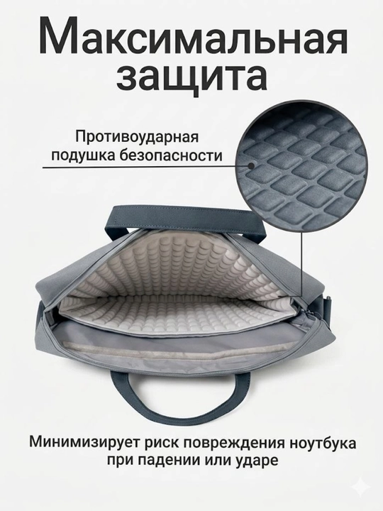 Сумка для ноутбука 15.6–17 дюймов, мужская и женская, влагостойкая и ударопрочная