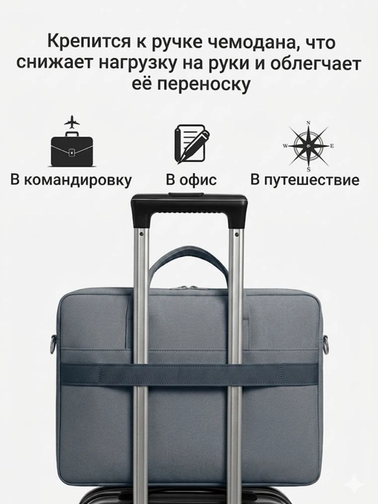 Сумка для ноутбука 15.6–17 дюймов, мужская и женская, влагостойкая и ударопрочная