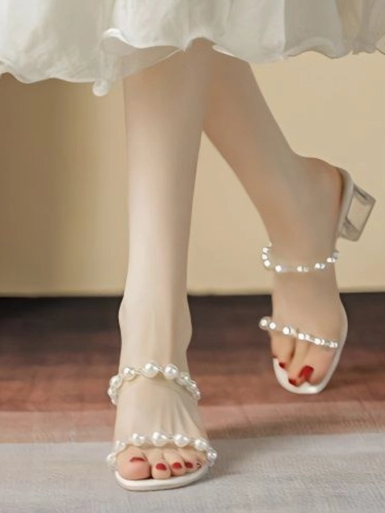 Ayollar uchun yozgi bosonojkalar, poshnali, shaffof tasmali, poshnali bosonojkalar