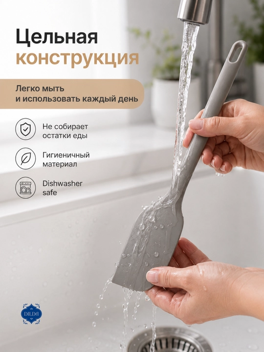 Silikon spatula, krem va xamir uchun lopatka, issiqqa chidamli oshxona kurakchasi