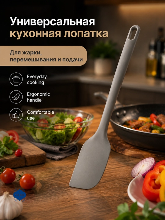 Silikon spatula, krem va xamir uchun lopatka, issiqqa chidamli oshxona kurakchasi