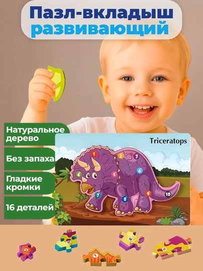 Развивающий сортер, деревянный пазл, игрушка для детей, более 80 деталей — LOGOTOY-PAZL-ПУРПУР