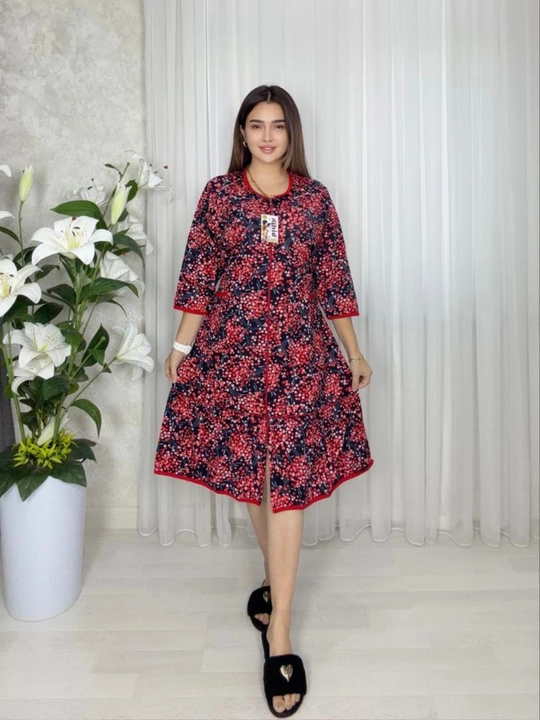 Ayollar va qizlar uchun yozgi uy xalati, 100% paxta, 48-50-52-54-56 - 